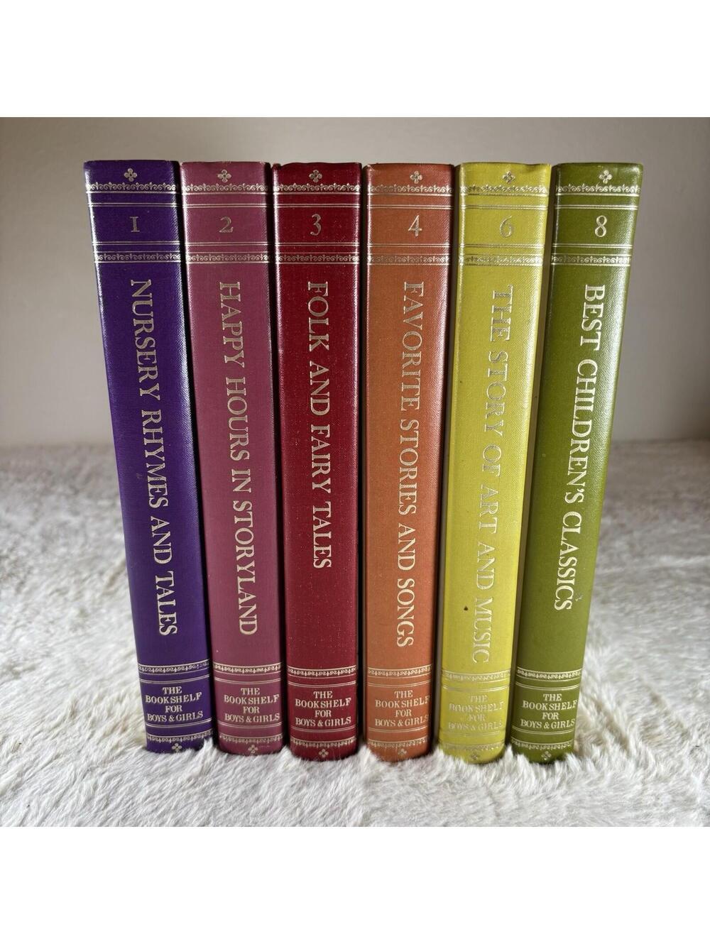 Vintage Bookshelf for Boys & Girls 6 Vol Set 1973 Illustrated HC - Picture 1 of 9